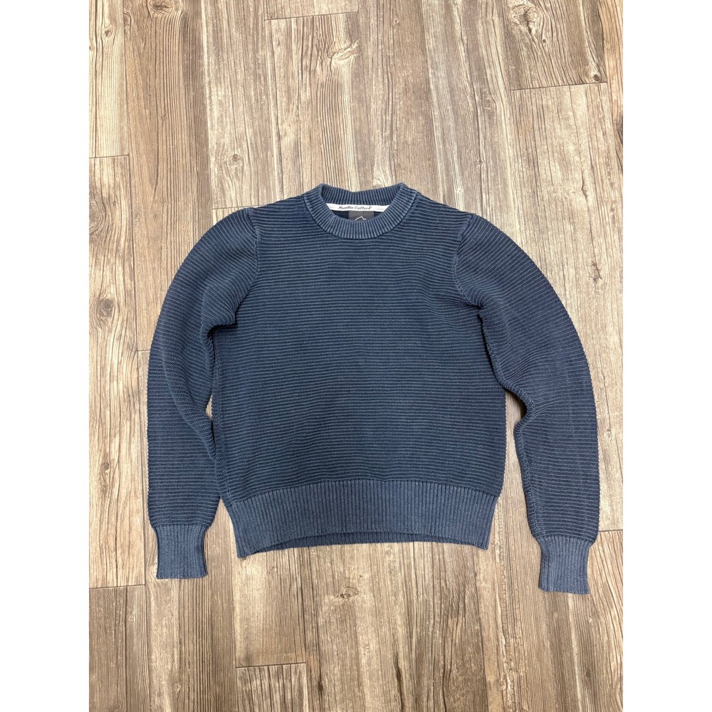 Kuhl Sofie Ribbed Knit Sweater Womens Small Blue Crew Neck Pullover 4029